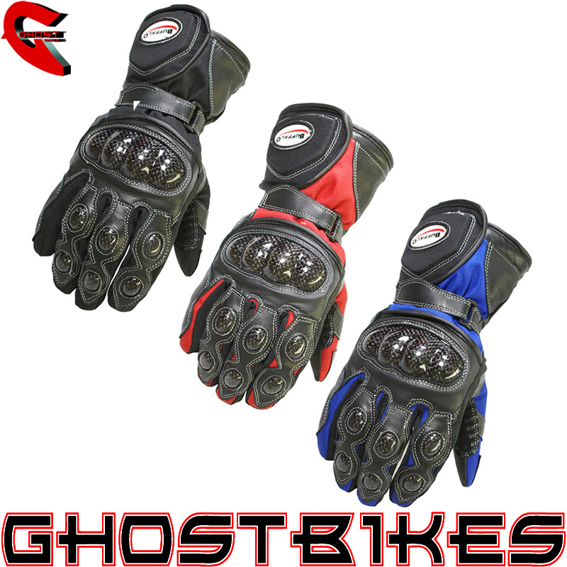 BUFFALO STORM TEXTILE WATERPROOF ARMOURED WINTER MOTORBIKE MOTORCYCLE GLOVES