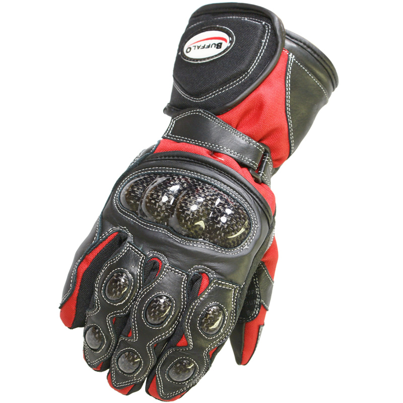 BUFFALO STORM TEXTILE WATERPROOF ARMOURED WINTER MOTORBIKE MOTORCYCLE GLOVES - Picture 4 of 4