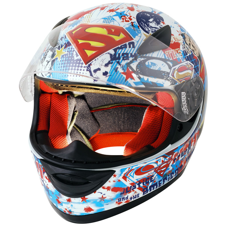 BOX BX2R SUPERMAN MOTORBIKE MOTORCYCLE HELMET XXS