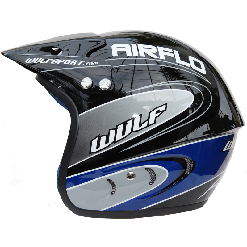 Wulfsport Airflo Trials Open Face Polycarbonate Off Road Wulf Motocross