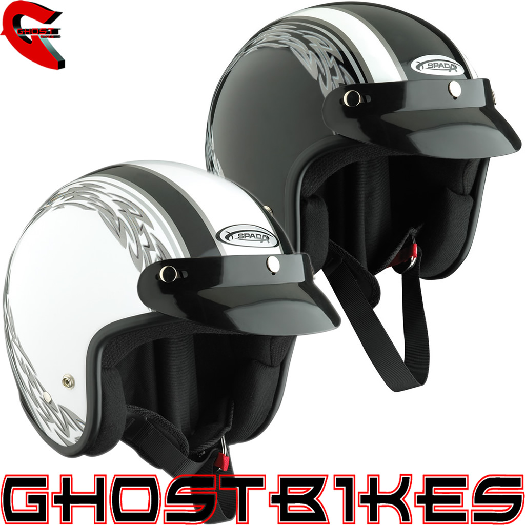 SPADA AZTEC OPEN FACE MOTORCYCLE MOTORBIKE SCOOTER MOPED CITY CRASH HELMET