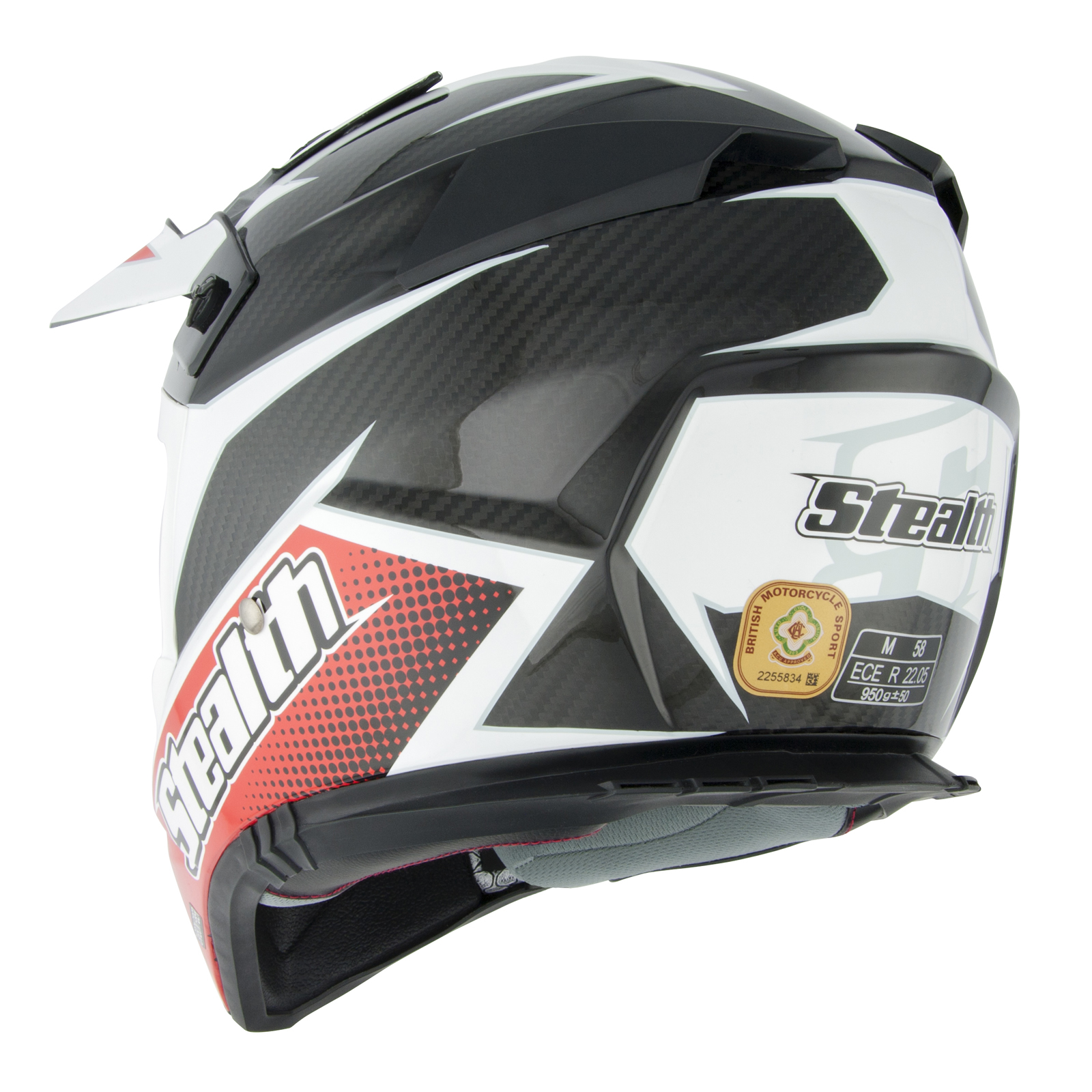STEALTH HD210 FIBRE GP REPLICA CARBON FIBER ACU APPROVED MX MOTOCROSS