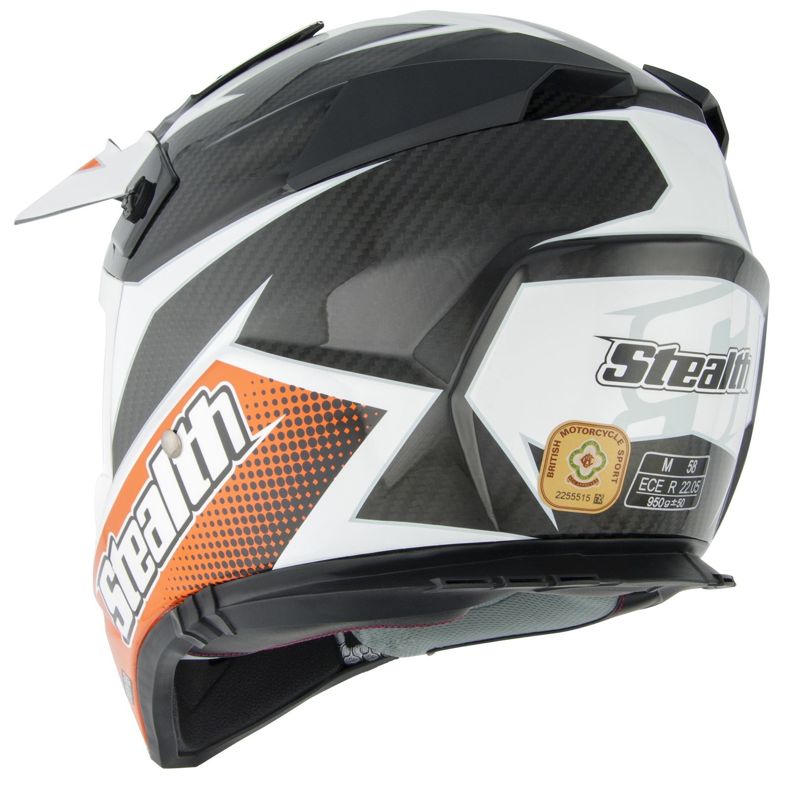 STEALTH HD210 FIBRE GP REPLICA CARBON FIBER ACU APPROVED MX MOTOCROSS