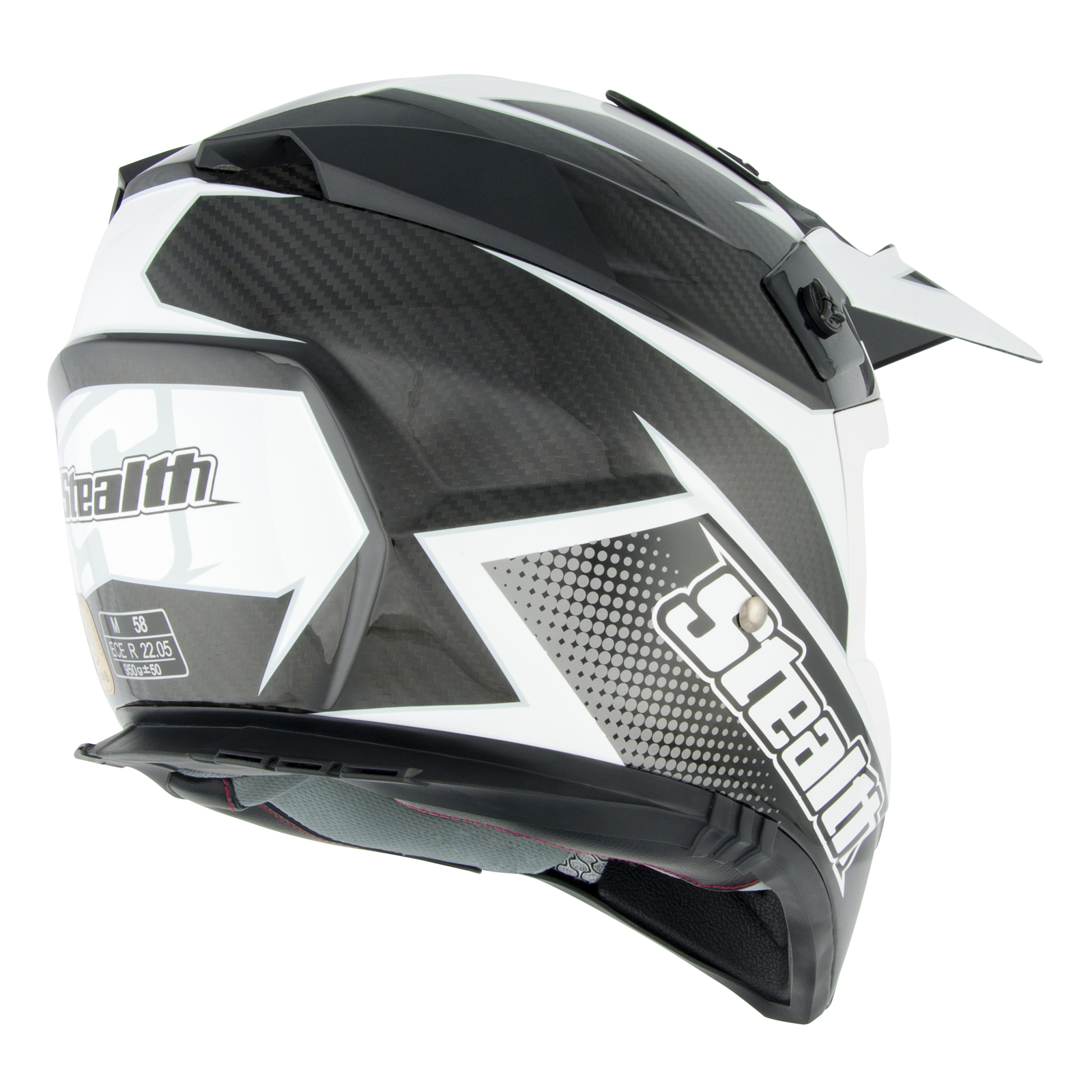 STEALTH HD210 FIBRE GP REPLICA CARBON FIBER ACU APPROVED MX MOTOCROSS