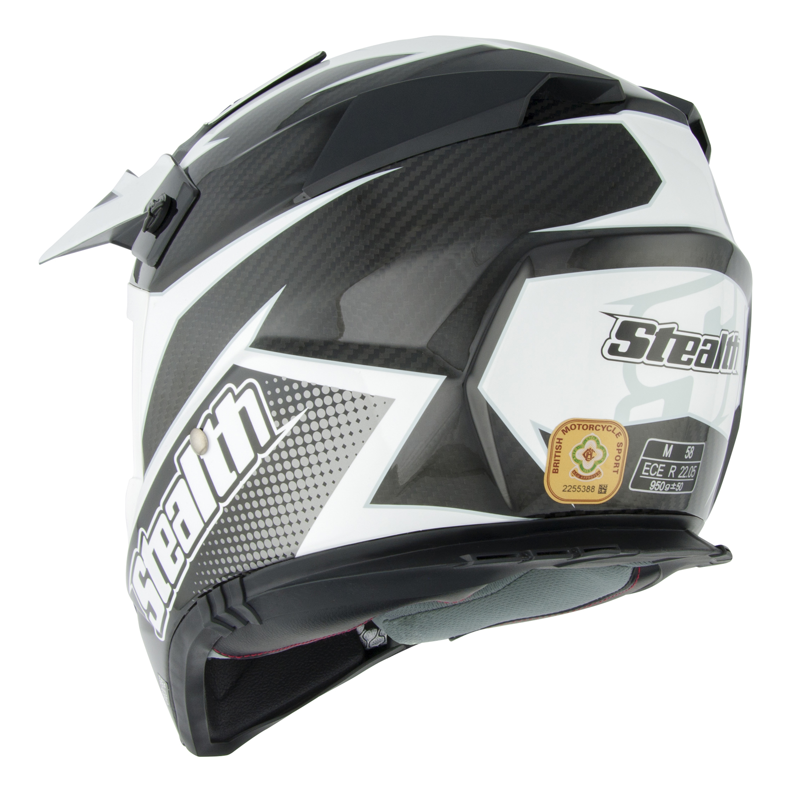 STEALTH HD210 FIBRE GP REPLICA CARBON FIBER ACU APPROVED MX MOTOCROSS