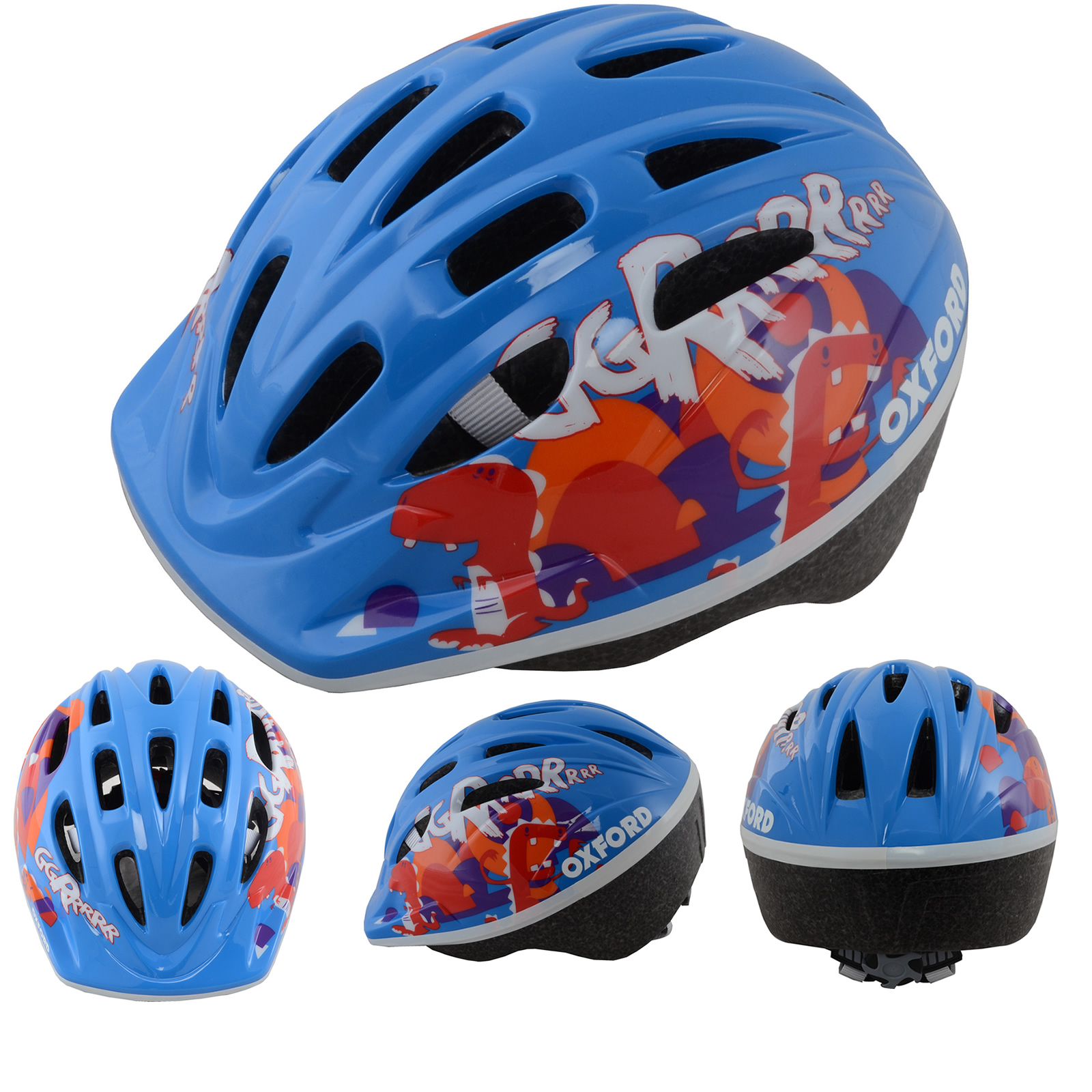 Oxford GRRR Blue Junior Cycle Helmet Kids Childrens Bike Bicycle BMX