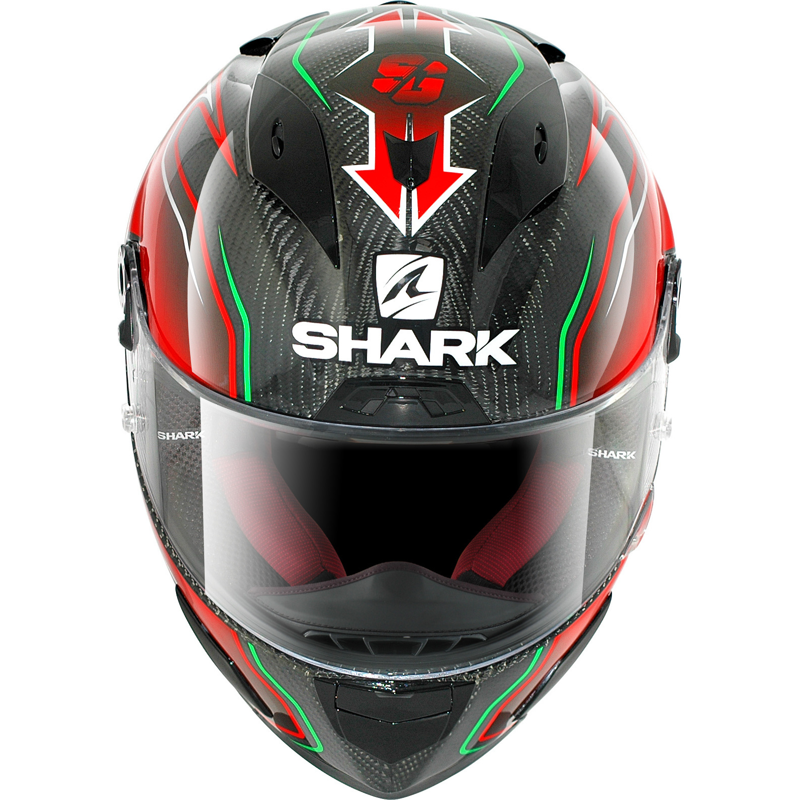 Shark RaceR Pro Carbon Guintoli Black Red Motorcycle Helmet DRG Road