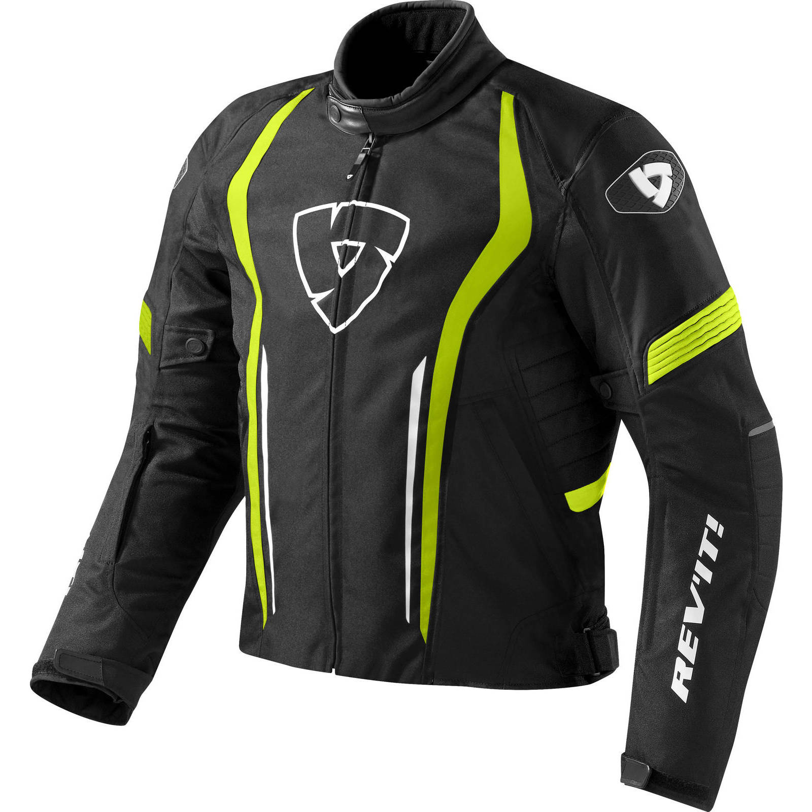 Rev It Shield Motorcycle Jacket Black Neon Yellow Textile Sports Racing Short eBay Rev It Shield Motorcycle Jacket Black Neon Yellow Textile Sports Racing Short eBay
