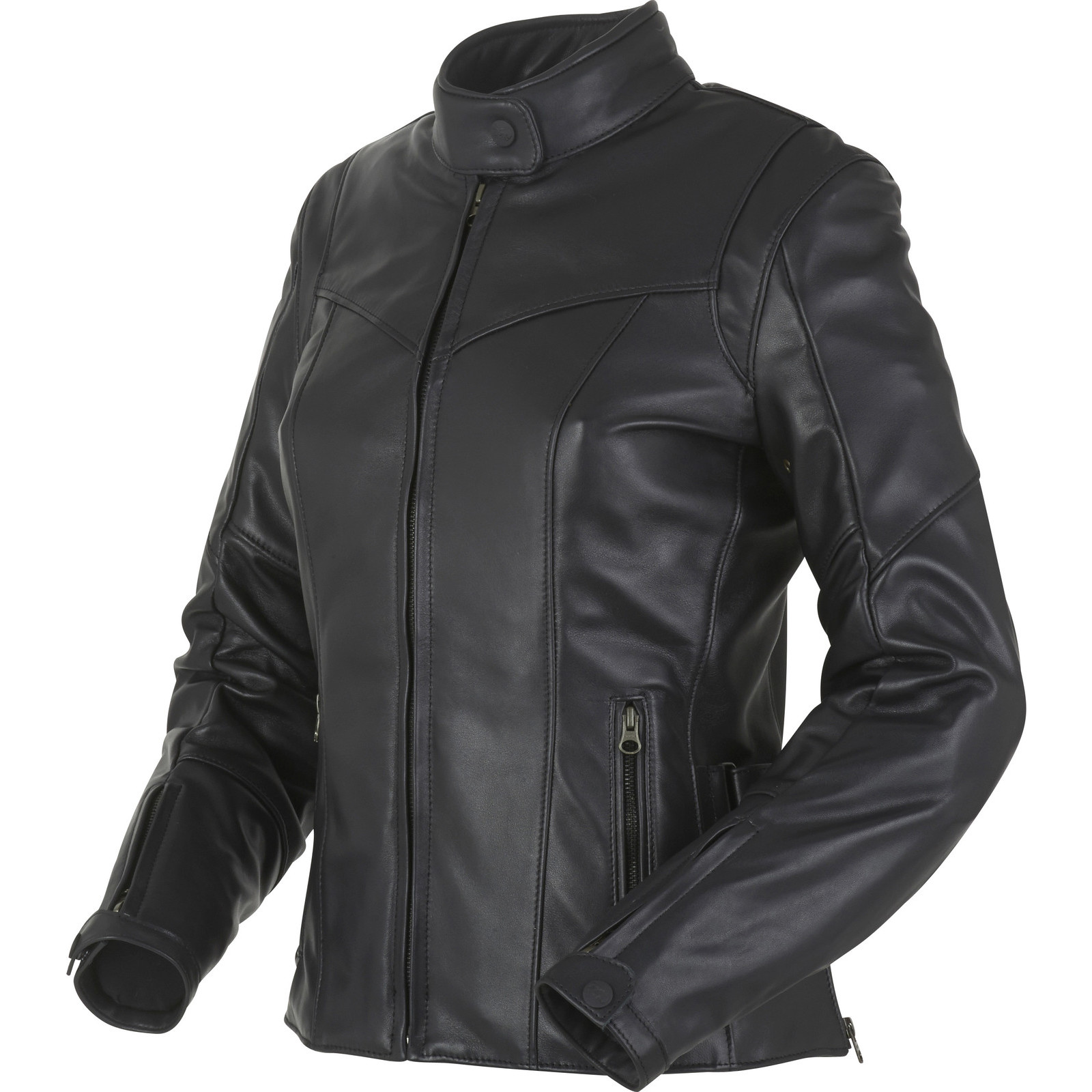 Womens Leather Motorcycle Jacket With Armour Modern Fashion Womens Leather Motorcycle Jacket With Armour
