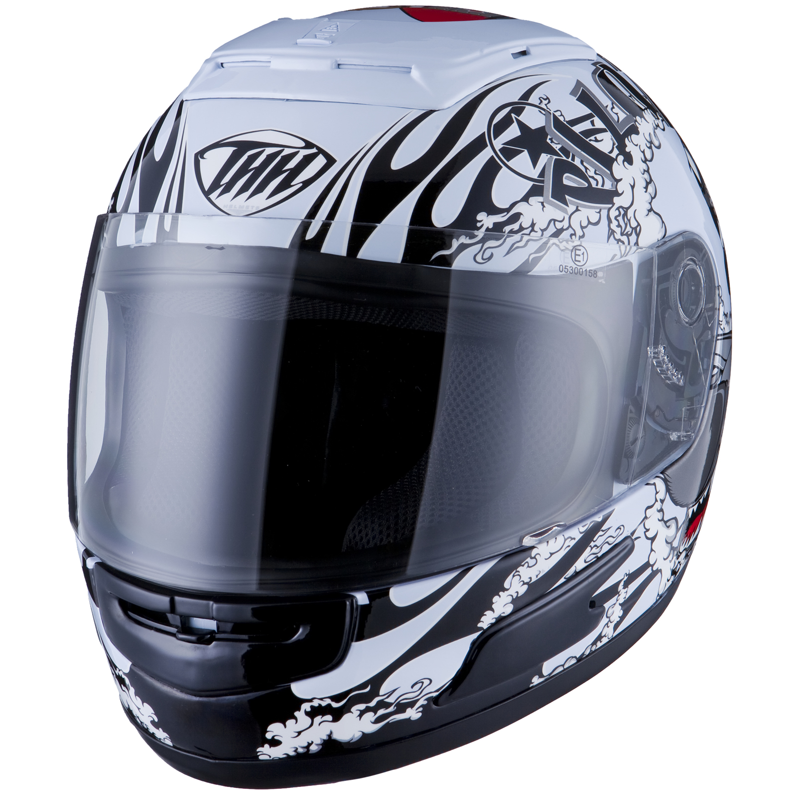 THH TS31Y 7 Pilot Full Face Motorcycle Kids Helmet and Visor Junior