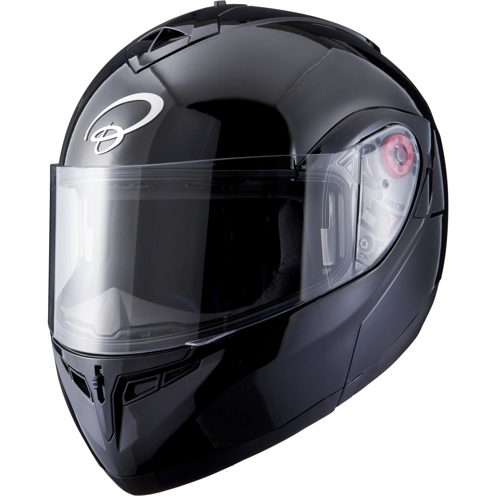 Black Optimus Flip Front Black Motorcycle Helmet Motorbike Scooter