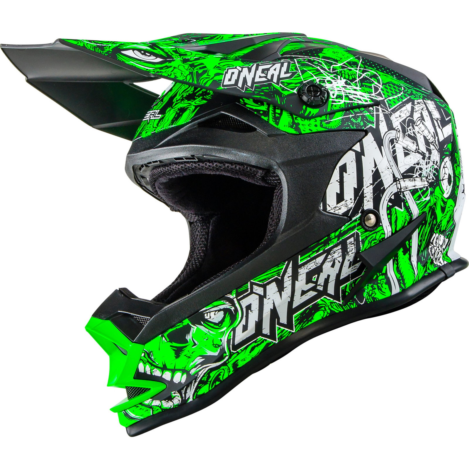 Oneal 7 Series EVO Menace Neon Green Motocross Helmet Sport Race MX