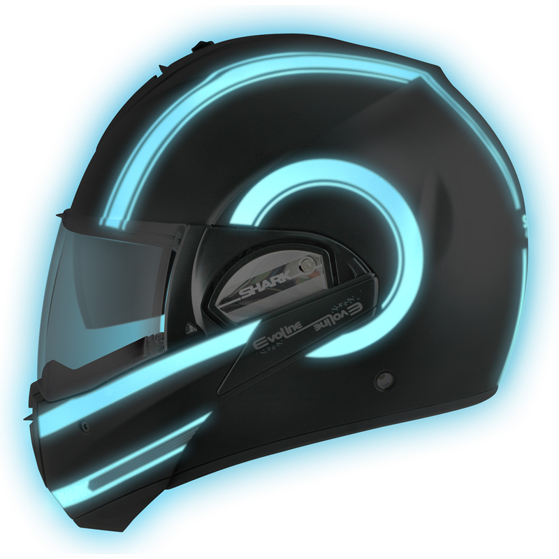 SHARK EVOLINE SERIES 2 ST MOOVIT LUMI GLOW IN THE DARK MOTORCYCLE FLIP