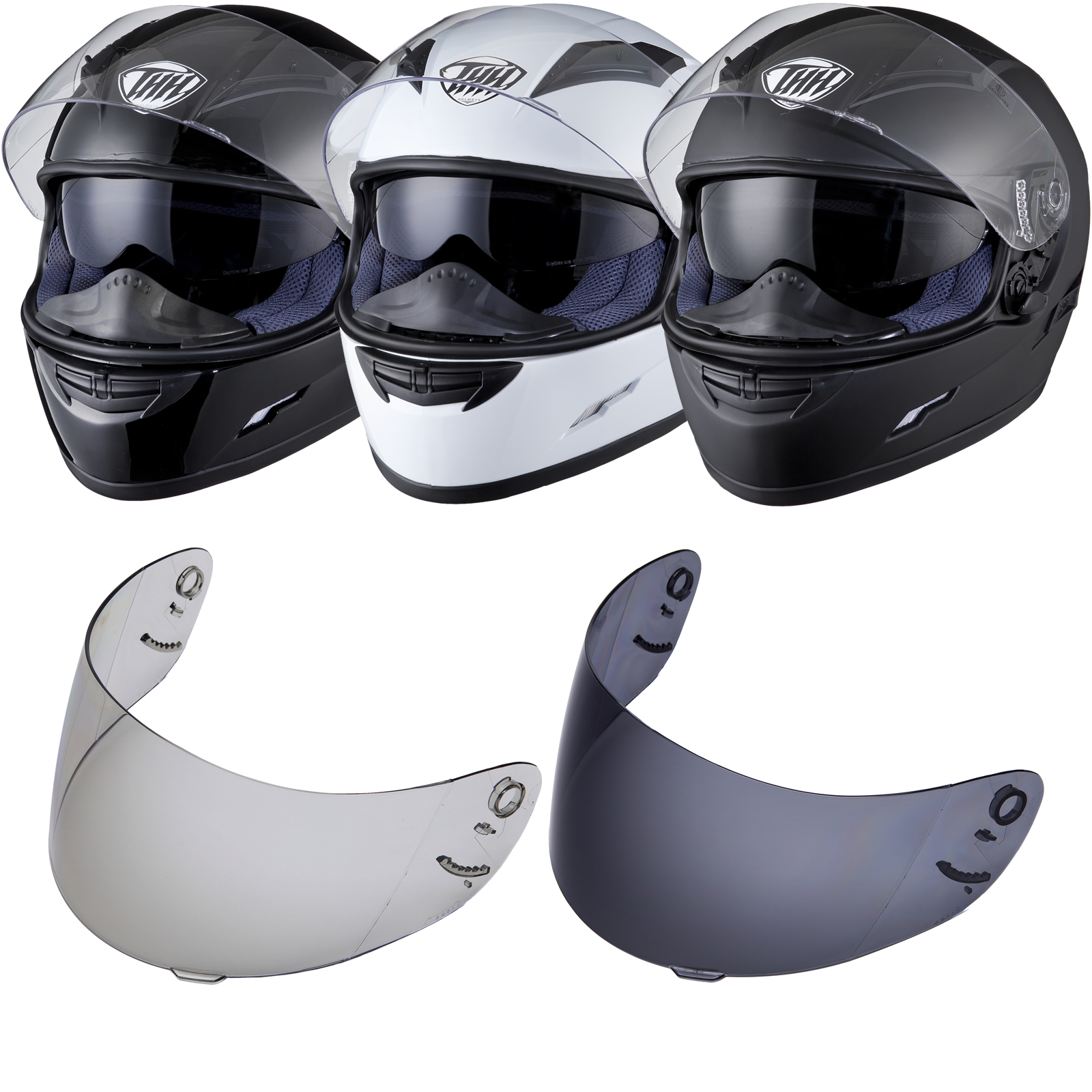 THH TS80 Plain Full Face Helmet Tinted Visor Kit TS80