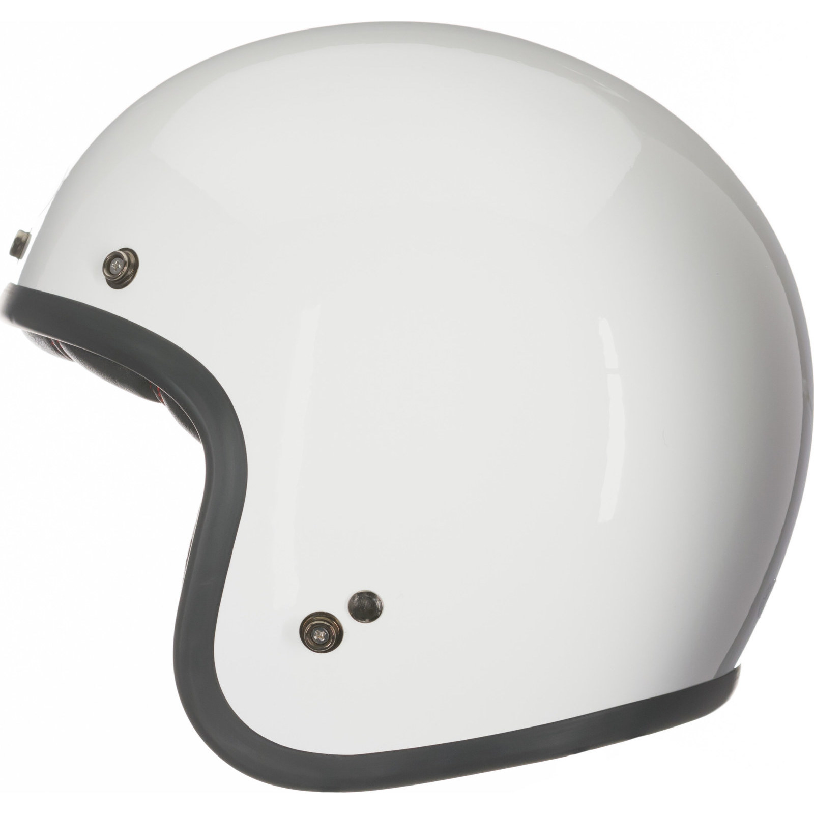 Bell Custom 500 White Open Face Motorcycle Helmet & Bubble Visor Retro