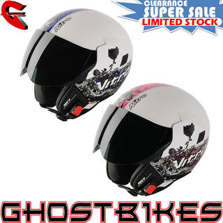 View Item Nitro NGJP Romance Open Face Motorcycle Helmet