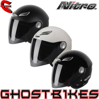 View Item Nitro Mix Tape Open Face Motorcycle Helmet