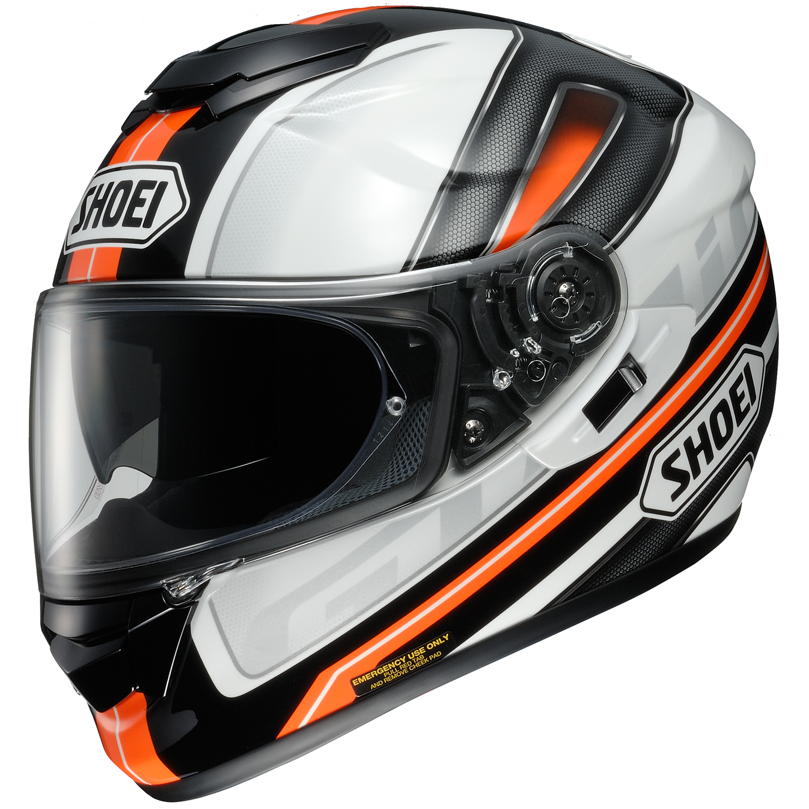 shoei cwr 1 red orange mirror