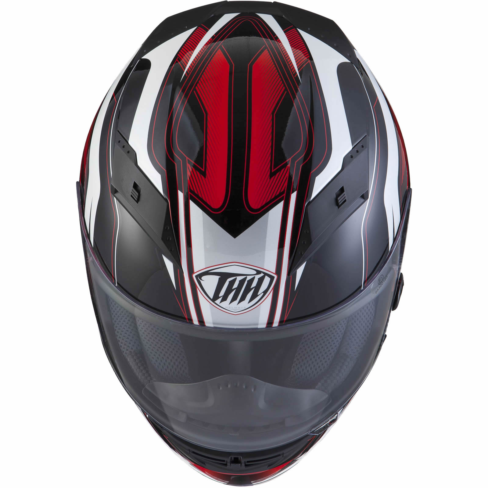 THH TS80 6 Black Red Full Face Motorbike Helmet Tinted Visor Kit