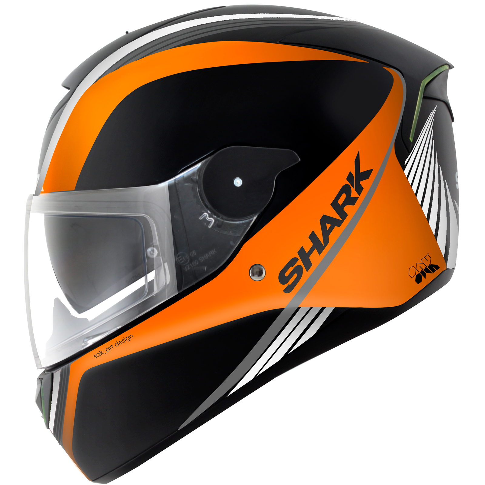 Shark SKWAL Spinax LED Light Internal Sun Visor Bike Motorbike