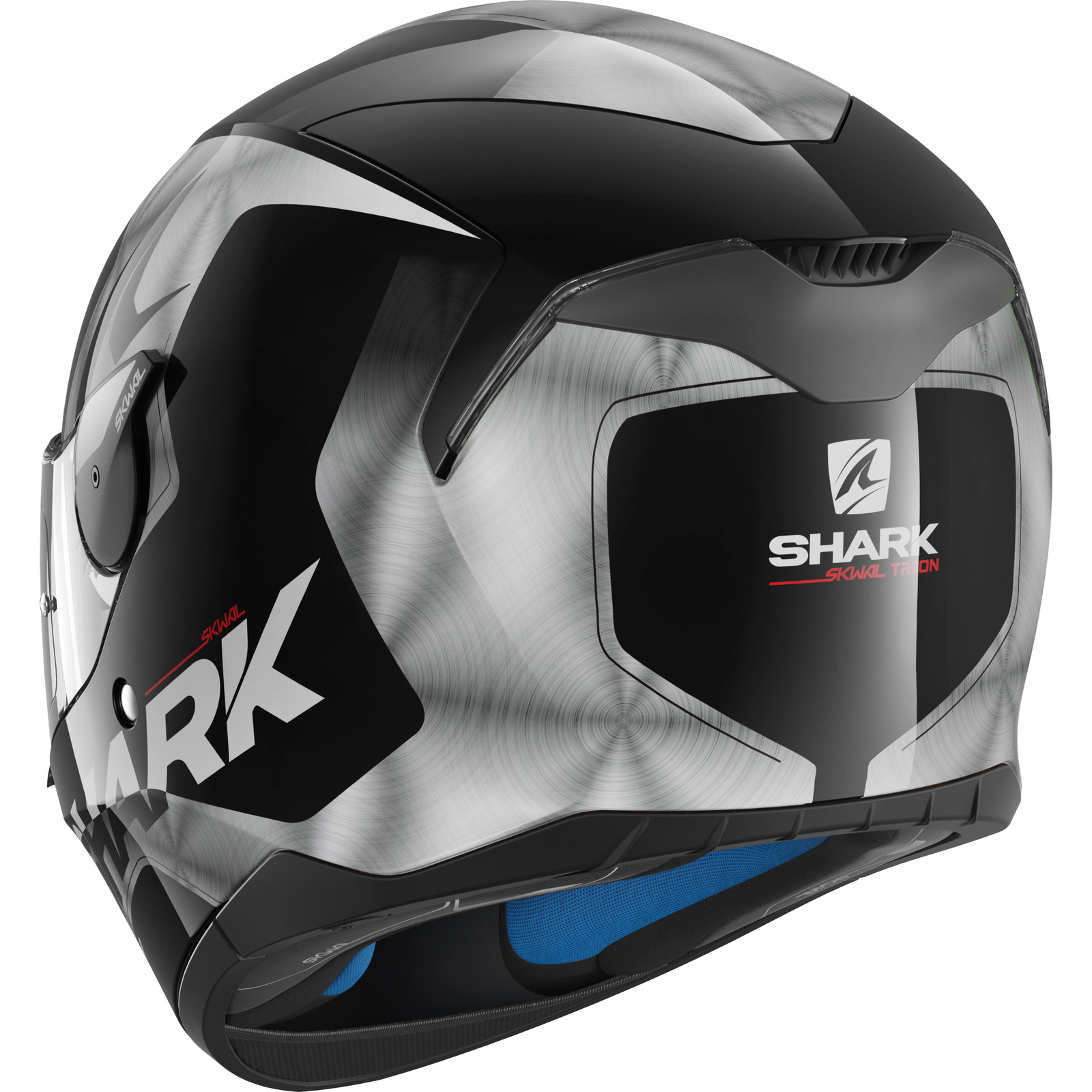 Shark Skwal Trion Black Chrome Anthracite Motorcycle Helmet Inner Sun