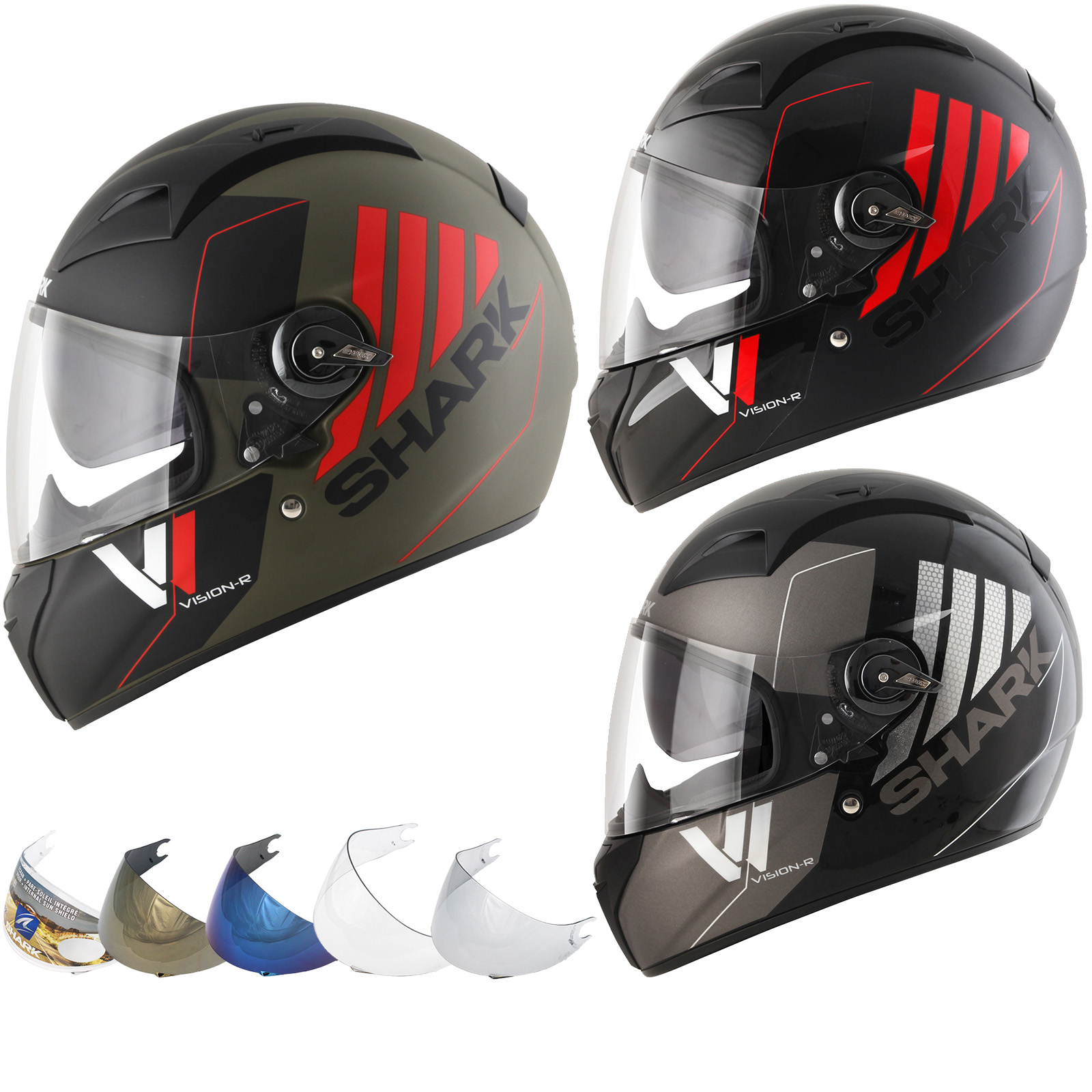 Shark VisionR Series 2 Cartney Motorcycle Helmet & Visor Full Face