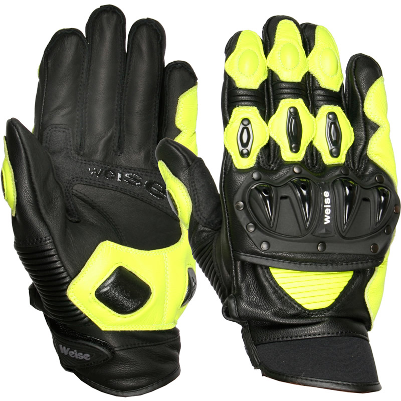 WEISE DAYTONA SHORT SPORTS LEATHER MOTORBIKE MOTORCYCLE CRUISER GLOVES eBay