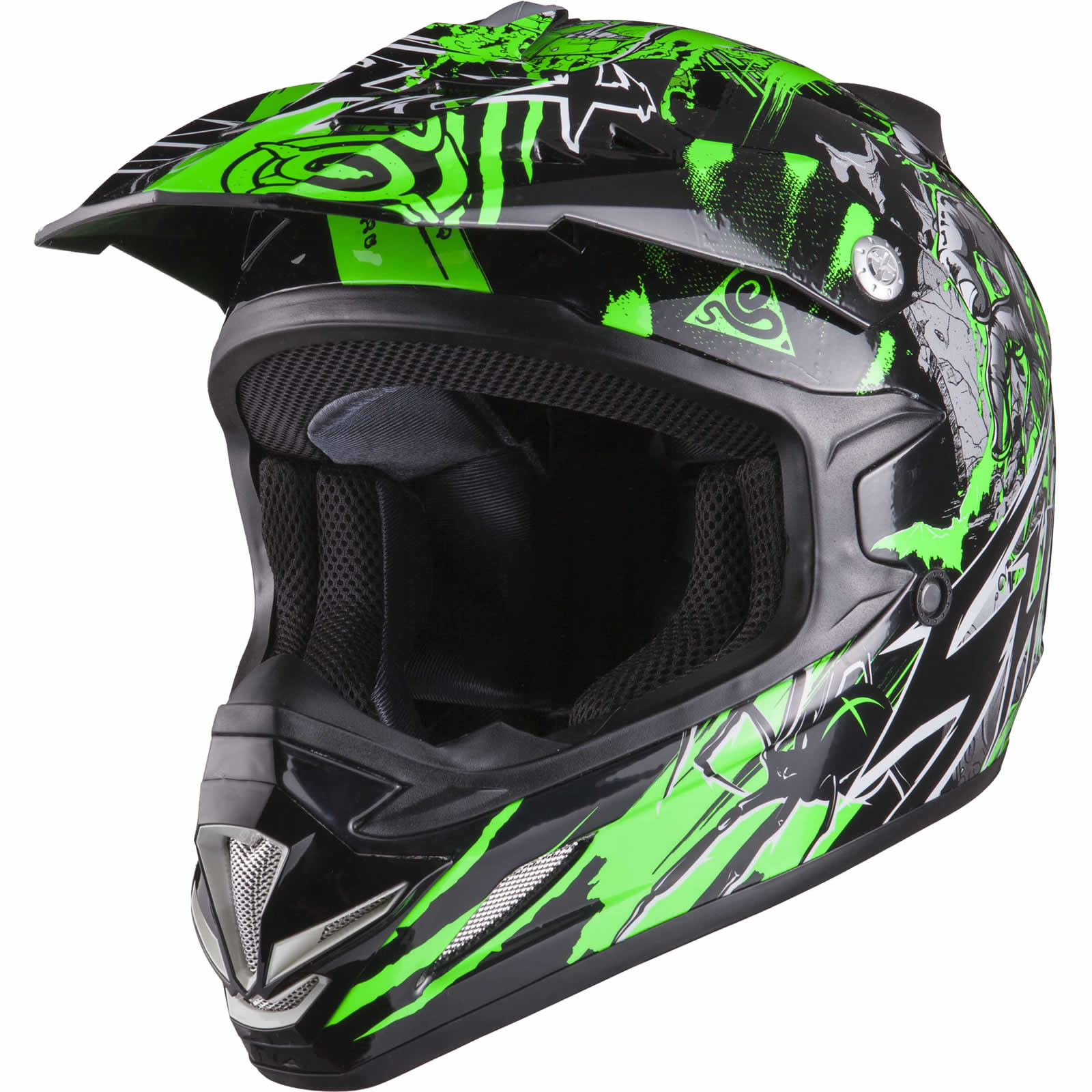 Shox MX1 ACU Gold Motocross ATV Quad Off Road MotoX Enduro Helmet