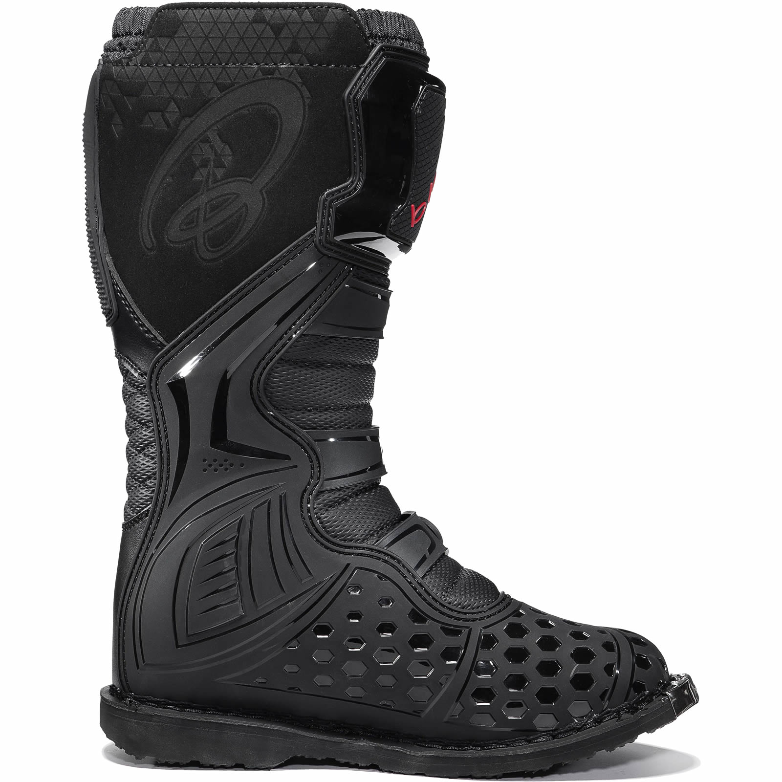 Black MX Enigma CE Approved Motocross Boots Off Road Adventure Pit Bike
