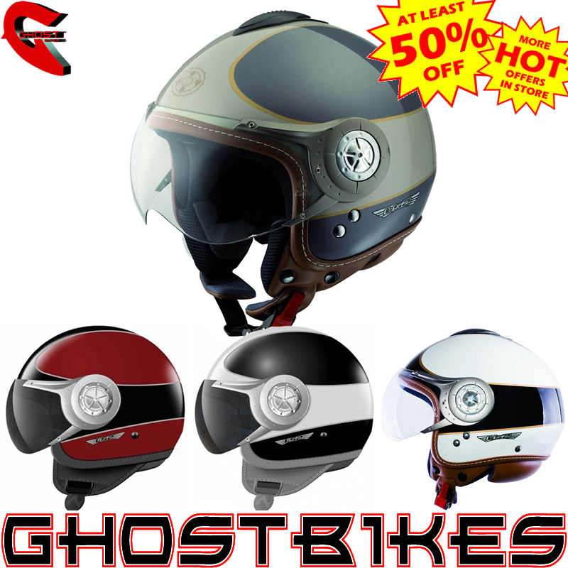 LS2 OF536 CRUISER OPEN FACE DEMI JET MOTORBIKE MOTORCYCLE SCOOTER CRASH