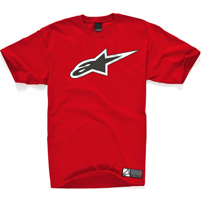 ALPINESTARS 2012 GENUINE CARBON FIBER FIBRE CREW NECK COTTON CLOTHING T
