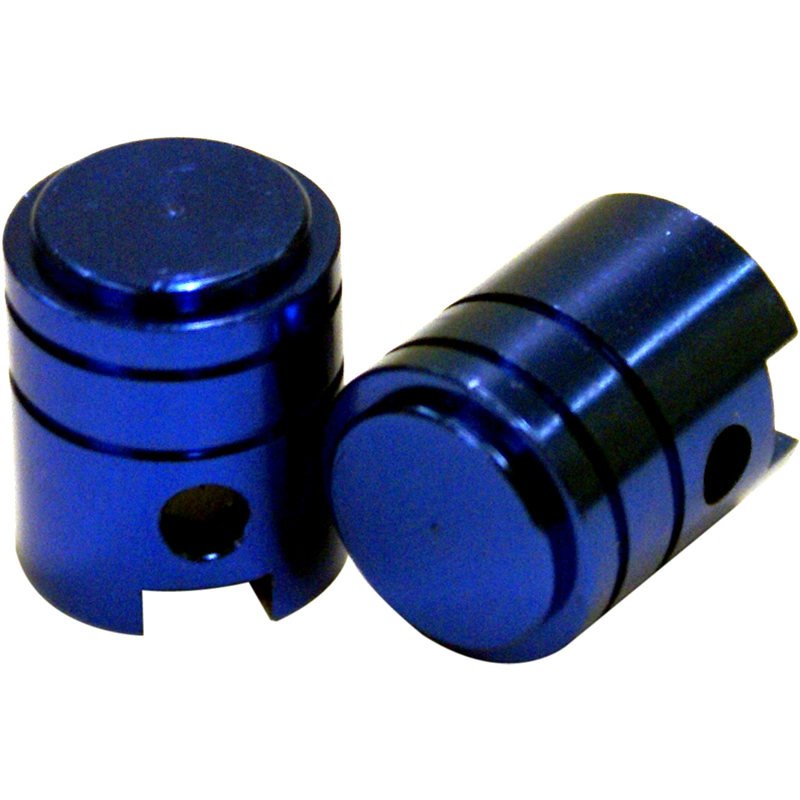 BIKE IT PISTON ANODISED MOTORBIKE MOTORCYCLE VALVE CAPS DUSTCAPS BLUE