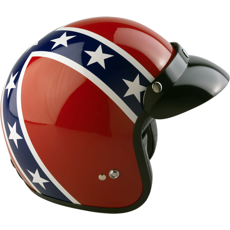 VIPER RS-04 CONFEDERATE FLAG OPEN FACE MOTORCYCLE SCOOTER MOPED CITY