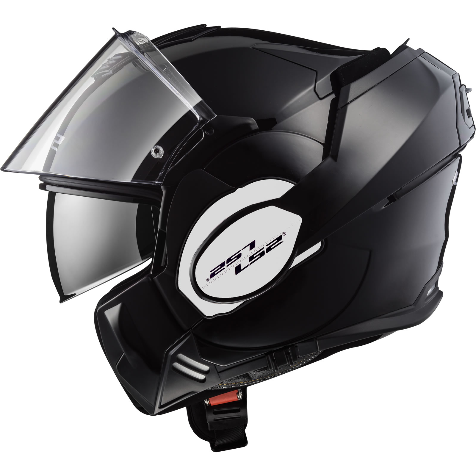 LS2 FF399 Valiant Single Mono Solid Black Flip Front Motorbike Helmet