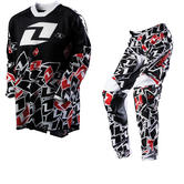 One Industries 2012 Youth Carbon Stickers Black-Red Motocross Kit