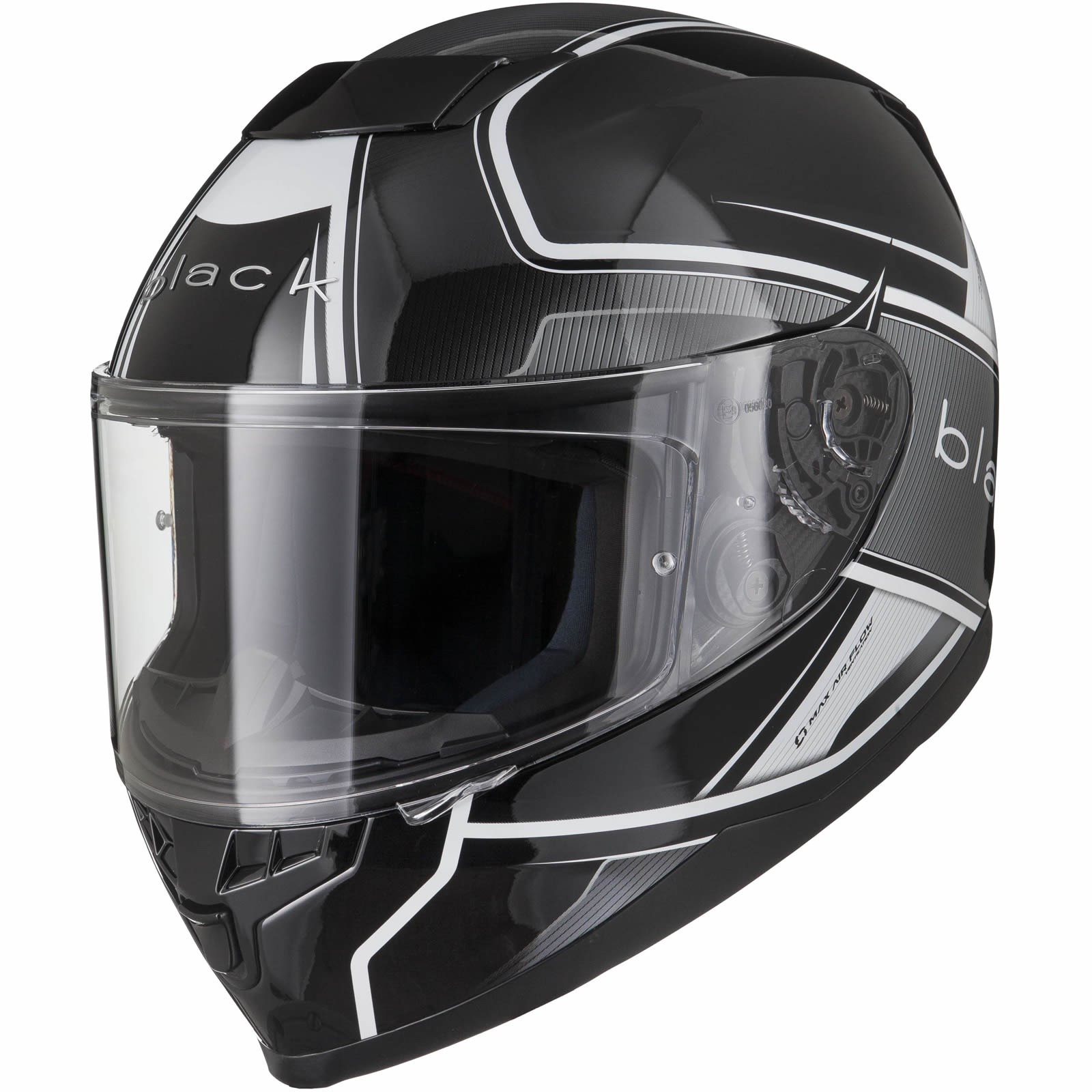 Black Titan Track Casque Moto Avec Visière Casque Intégral Pinlock-Visière GHOSTBIKES