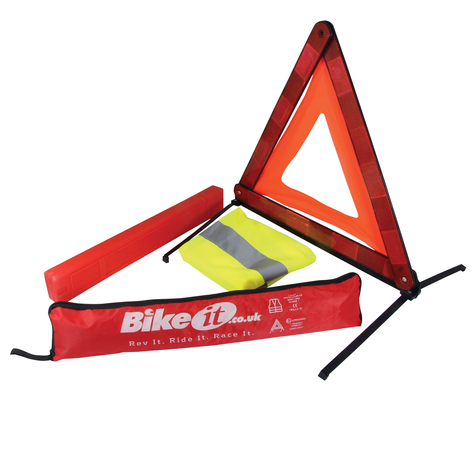 BIKE IT EMERGENCY BREAKDOWN KIT WARNING TRIANGLE HI VIS JACKET GHOSTBIKES eBay