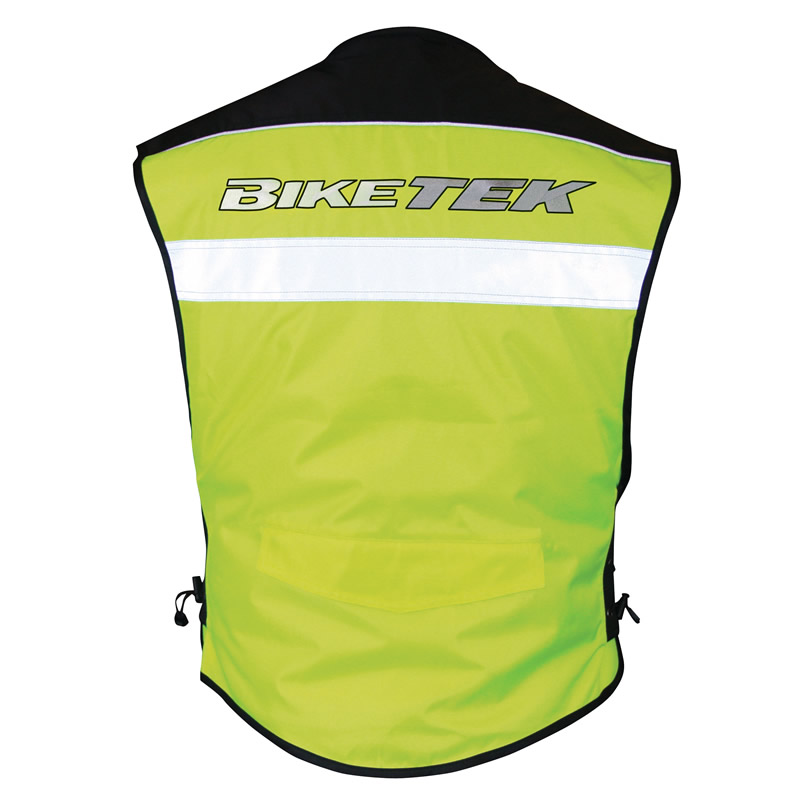 BIKETEK MOTORCYCLE MOTORBIKE HI VIS HIGH VIZ REFLECTIVE URBAN BRIGHT VEST TOP M eBay