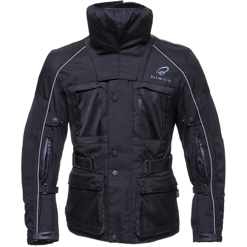 BLACK COOLIT WATERPROOF MOTORCYCLE MOTORBIKE TOURING BIKE JACKET GHOST