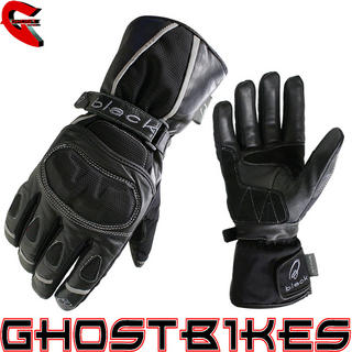 Black Hydrogen Waterproof Motorcycle Gloves