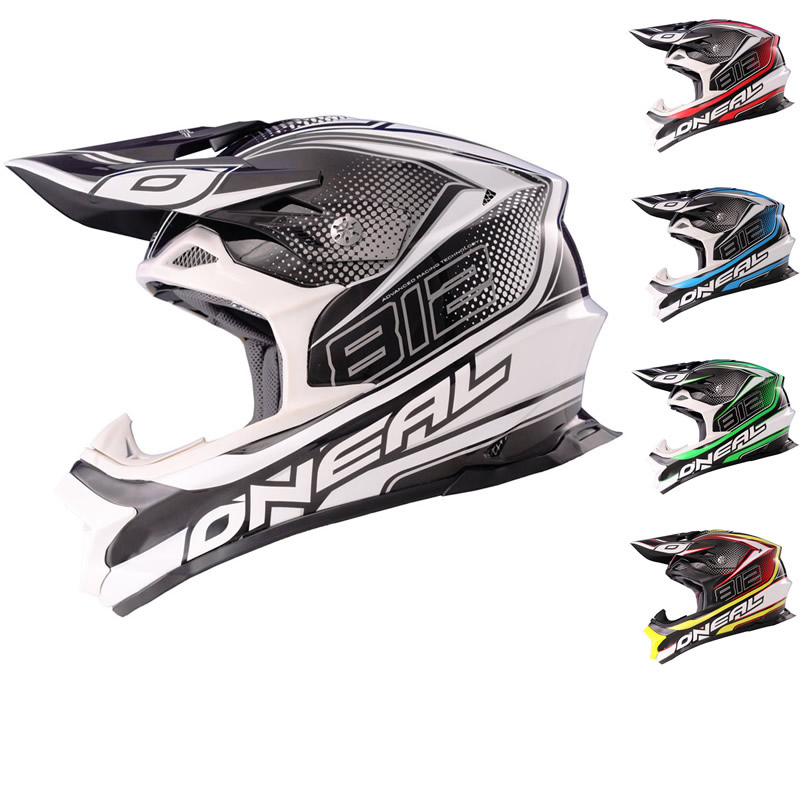 ONEAL 812 GRAPHIC MX LIGHTWEIGHT FIBERGLASS 8 SERIES ENDURO MOTOCROSS