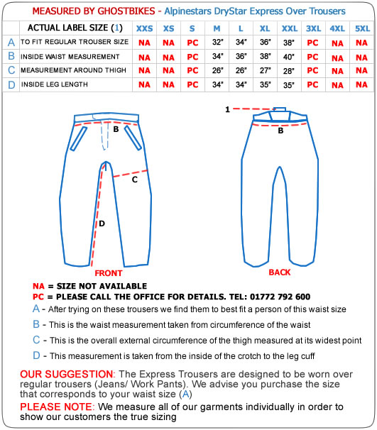 Alpinestars Express Drystar Motorcycle Trousers