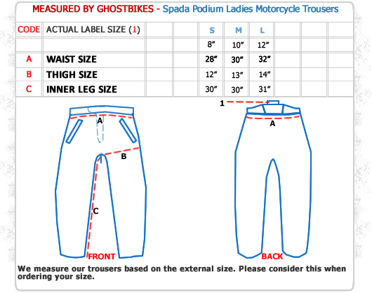 Spada Podium Ladies Motorbike Trousers