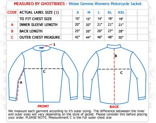 Weise Gemma Ladies Motorcycle Jacket