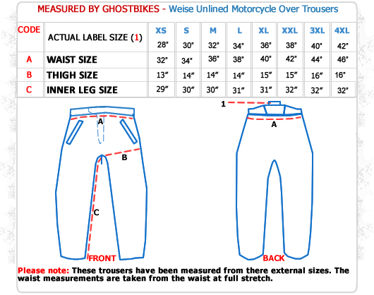 Weise Unlined Motorcycle Over Trousers