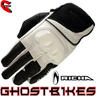 View Item Richa Jaw Short Leather Motorcycle Gloves - White