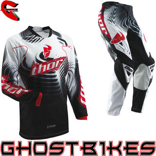 View Item Thor Phase S13 Vented Warp Black-Red Motocross Kit