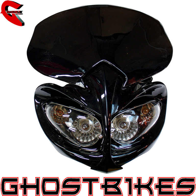 BIKE IT DEMON UNIVERSAL MOTORCYCLE STREET FIGHTER FAIRING HEADLIGHT