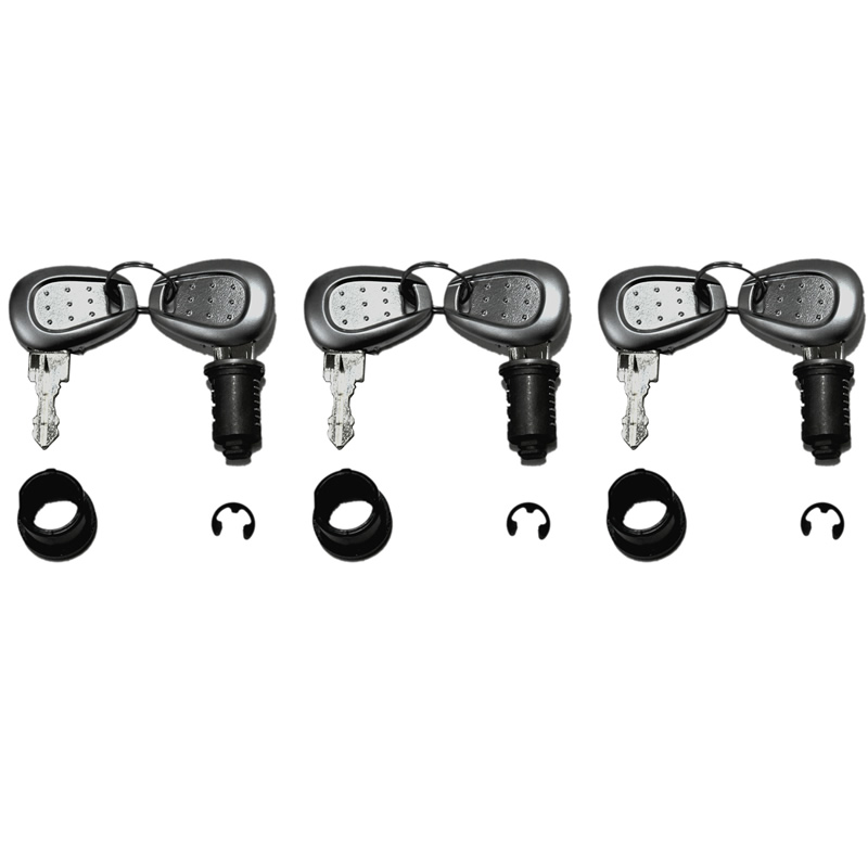 GIVI Z228A 3 CASE LUGGAGE KIT 6 KEY REPLACEMENT LOCK BARREL SET SILVER