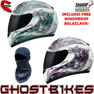 View Item MT Thunder Butterfly Motorcycle Helmet (Free Balaclava)